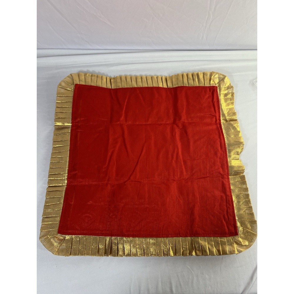 Decorative Mat Aasan Velvet Pooja Cloth Large Decorative Cloth (Size 17x17" - Picture 5 of 5